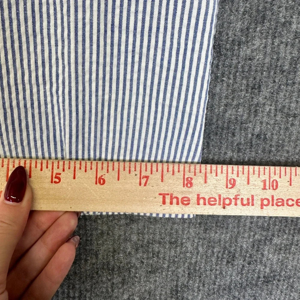 Tommy Hilfiger Mens Seersucker Striped Dress Pants Blue White 38W x 30L